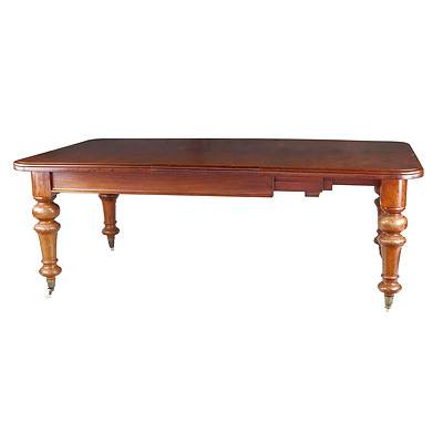 Australian Cedar Extension Dining Table with Single Leaf Late 19th Century