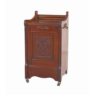 Edwardian Mahogany Coal Box, Early 20th century
