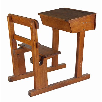 Vintage Tasmanian Oak School Desk