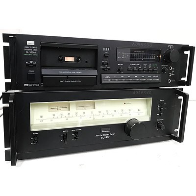 Sansui TU-417 AM/FM Tuner & D-550M Direct Drive Cassette Deck