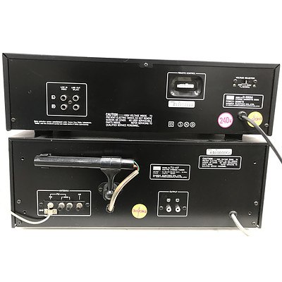 Sansui TU-417 AM/FM Tuner & D-550M Direct Drive Cassette Deck