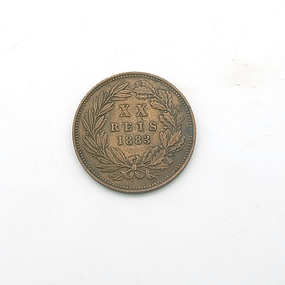 1883 Portugal XX (20) Reis, Luiz I 