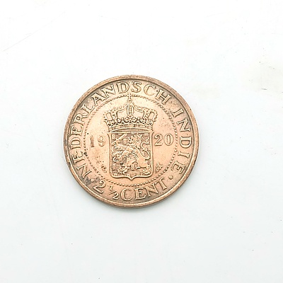 1920 Nederland East Indies 2 1/2 Cent