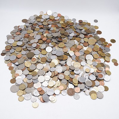 Large Group of International Coins, Including India, Sweden, Chile, Nicaragua, Canada, Bolivia, Hong Kong and More
