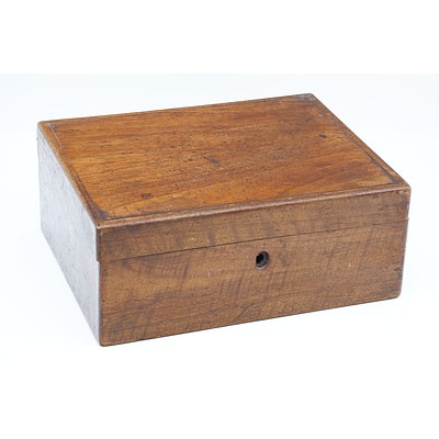 Solid Mahogany Box, English 19th Century