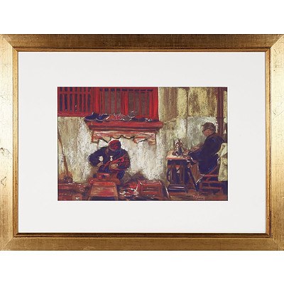 Rosemary Carlon 'Cobblers at Work' Oil on Canvas