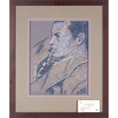 Rosemary Carlon 'Sultry Garry Cooper' Pastel on Canvas