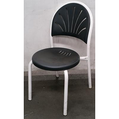 Plastic & Steel Cafe Chairs - Lot Of 5
