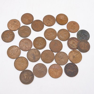 Group of Australian Pennies 1911-1964