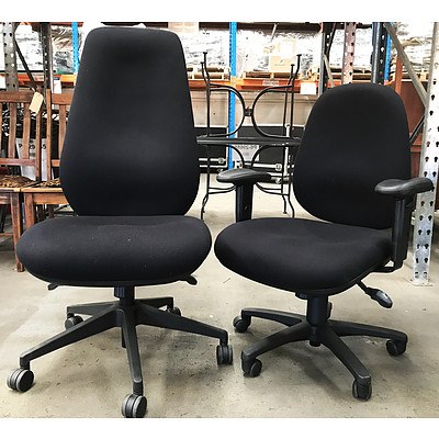 Chair Solutions Black Task Chairs - Lot of 2 - Ex Demonstration Models