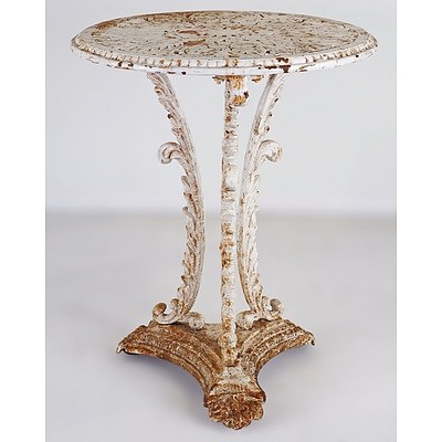 Genuine Victorian Cast Iron Garden Table, British Circa 1880
