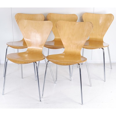 Set of Ten Arne Jacobsen Style Chairs