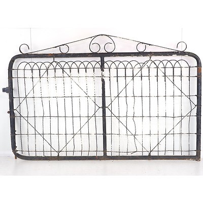 Pair of Vintage Wrought Iron Gates from Miner's Cottage Circa 1920's