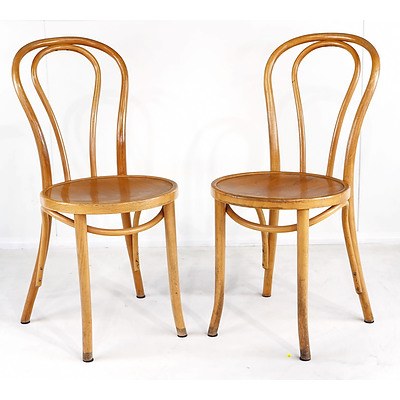 Six Thonet Bentwood Chairs