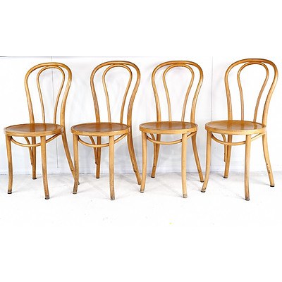 Six Thonet Bentwood Chairs