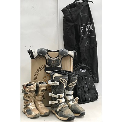 Box of Motorcycle Gear