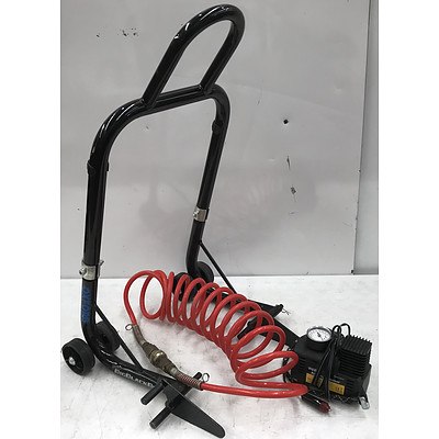 Oxford Big Black Bike Stand & Pro-Lift Air Compressor & Air Hose