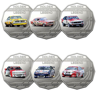 2018 50c Uncirculated Coin - The Holden Collection - 6 Pieces