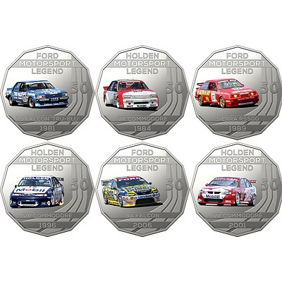 2018 50c Uncirculated Coin - The Post 1980's Collection - 6 Pieces