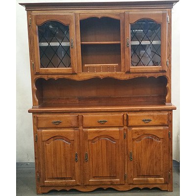 Stained Pine Kitchen Cabinet