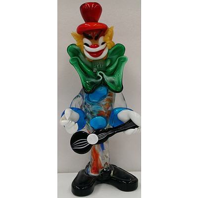 Art Glass Clown Figurine