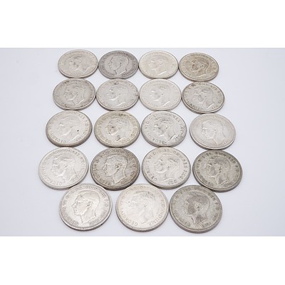 Nineteen Australian George VI Silver Florins