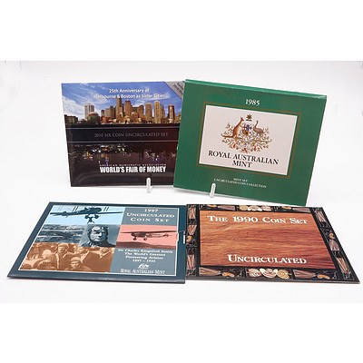1985, 1990, 1997, 2010 Uncirculated Coin Sets