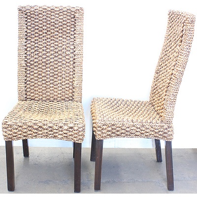 Timber Dining Chairs - Lot of Two