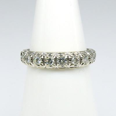 18ct White Gold Eternity Ring With Nine Brilliant Cut Diamonds