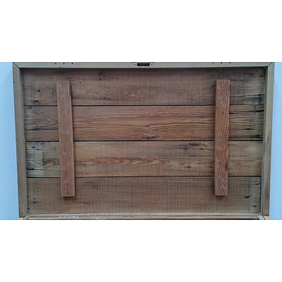 Rustic Hardwood Chest Made From 1800's Repurposed Antique Baltic Pine