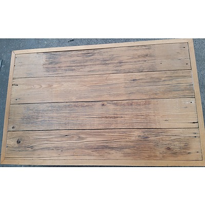 Rustic Hardwood Chest Made From 1800's Repurposed Antique Baltic Pine