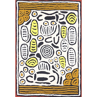 Faith Nungarrai Butler (c.1945-) Womens Dreaming, Oil on Canvas