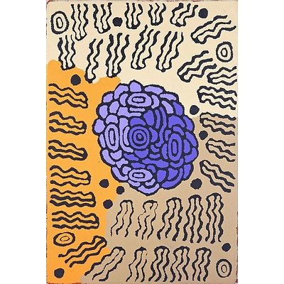 Narelle Naparula Reid (1950-) Womens Dreaming Oil on Canvas