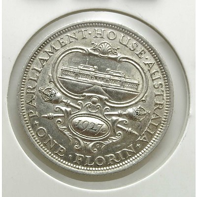Australian Sterling Silver Canberra Florin 1927