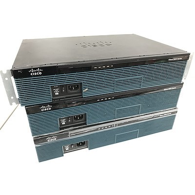 Cisco CISCO2911/K9 V05 Integrated Services Routers - Lot of 3