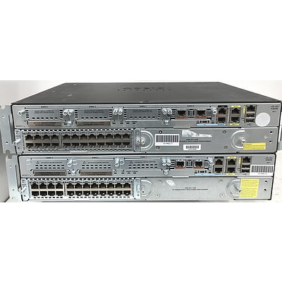 Cisco CISCO2911/K9 Integrated Services Routers - Lot of 2
