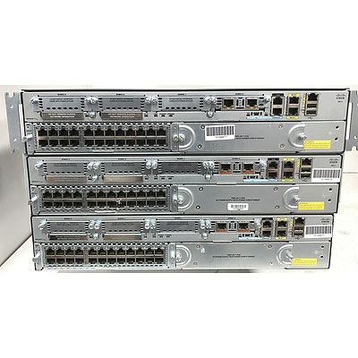 Cisco CISCO2911/K9 V05 Integrated Services Routers - Lot of 3