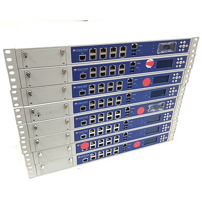 Check Point T-180 Gigabit Firewall Security Appliances - Lot of 8