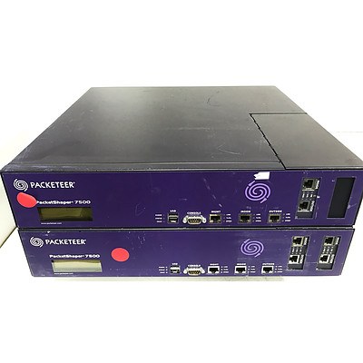 Packeteer PacketShaper 7500 Network Monitoring Appliances - Lot of 2