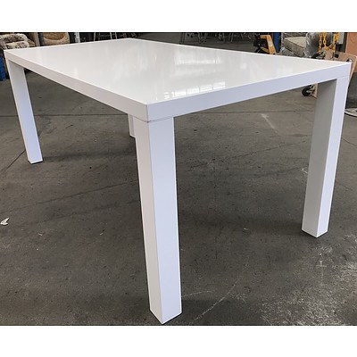 White Laminate Dining Table