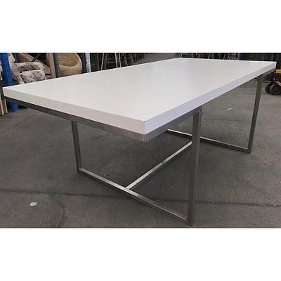 White Laminate Dining Table