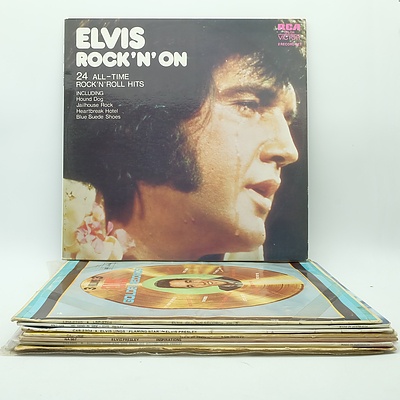 Nikon F55 Film Camera and Ten Elvis Presley Records, including Flaming Star, Let's be Friends and More