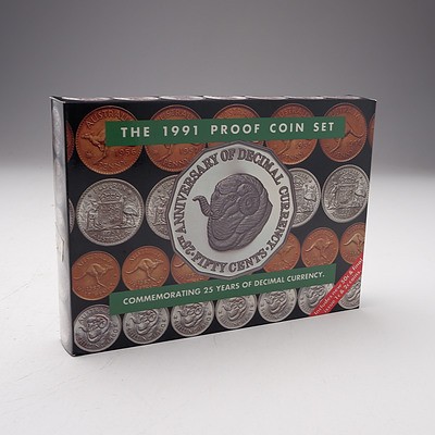 The 1991 Proof Coin Set - Commemorating 25 Years of Decimal Currency