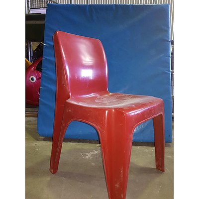 Sebel Integra Mark 2 Red Outdoor Chairs - Lot of 40+
