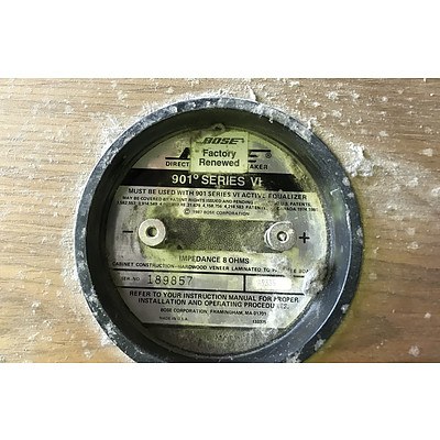 Two Bose 901 Series VI Classic Speakers