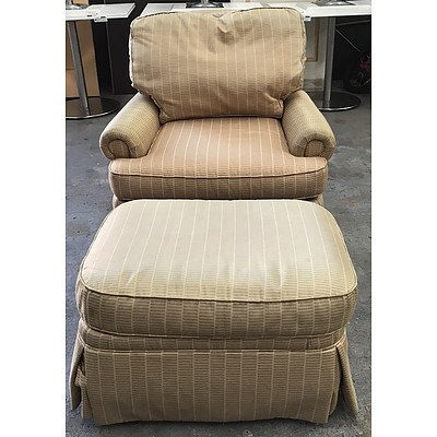 Drexel Heritage Armchair & Ottoman