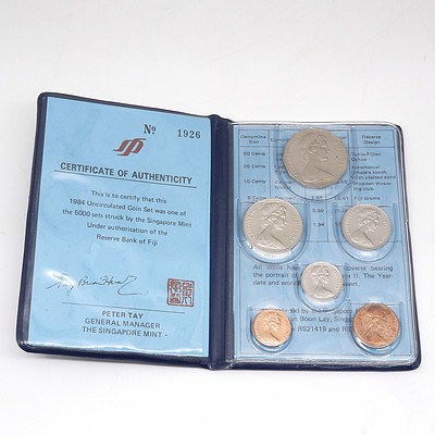 1984 Fiji Islands Uncirculated Mint Six Coin Set