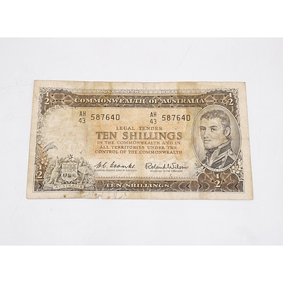 Australian Ten Shillings Banknote