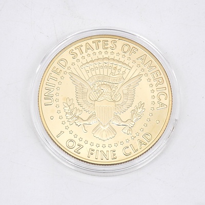 1964 Special Gold Plated US Kennedy Medallion