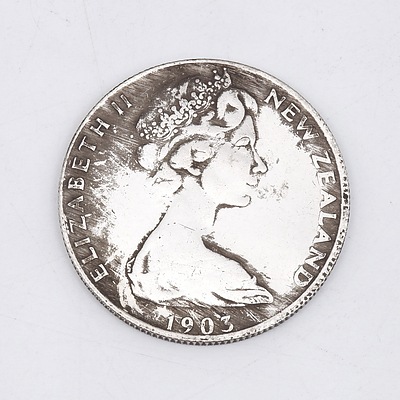 1903 New Zealand "Waitangi Day" One Dollar Medallion